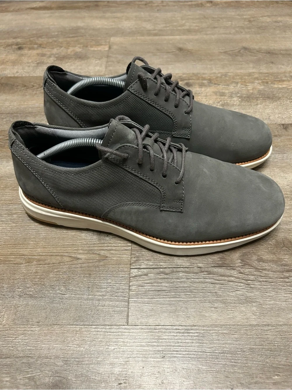 Cole Haan Zerogrand Atlantic Men’s Size 11.5 Wide Gray Nubuck Oxfords Shoes